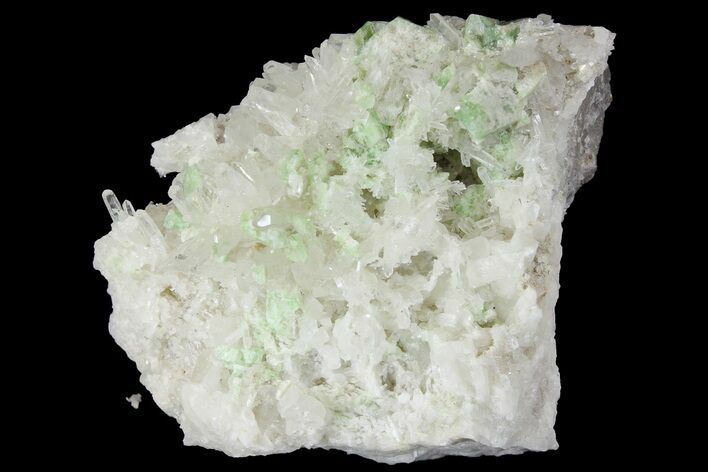 Green Augelite Crystals on Quartz - Peru #173384